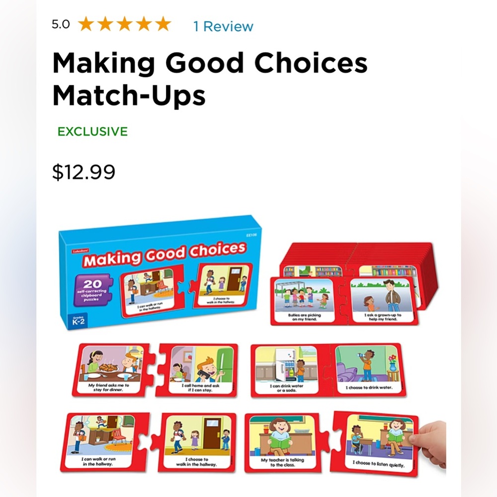 Lakeshore Learning Making Good Choices Educational Puzzle